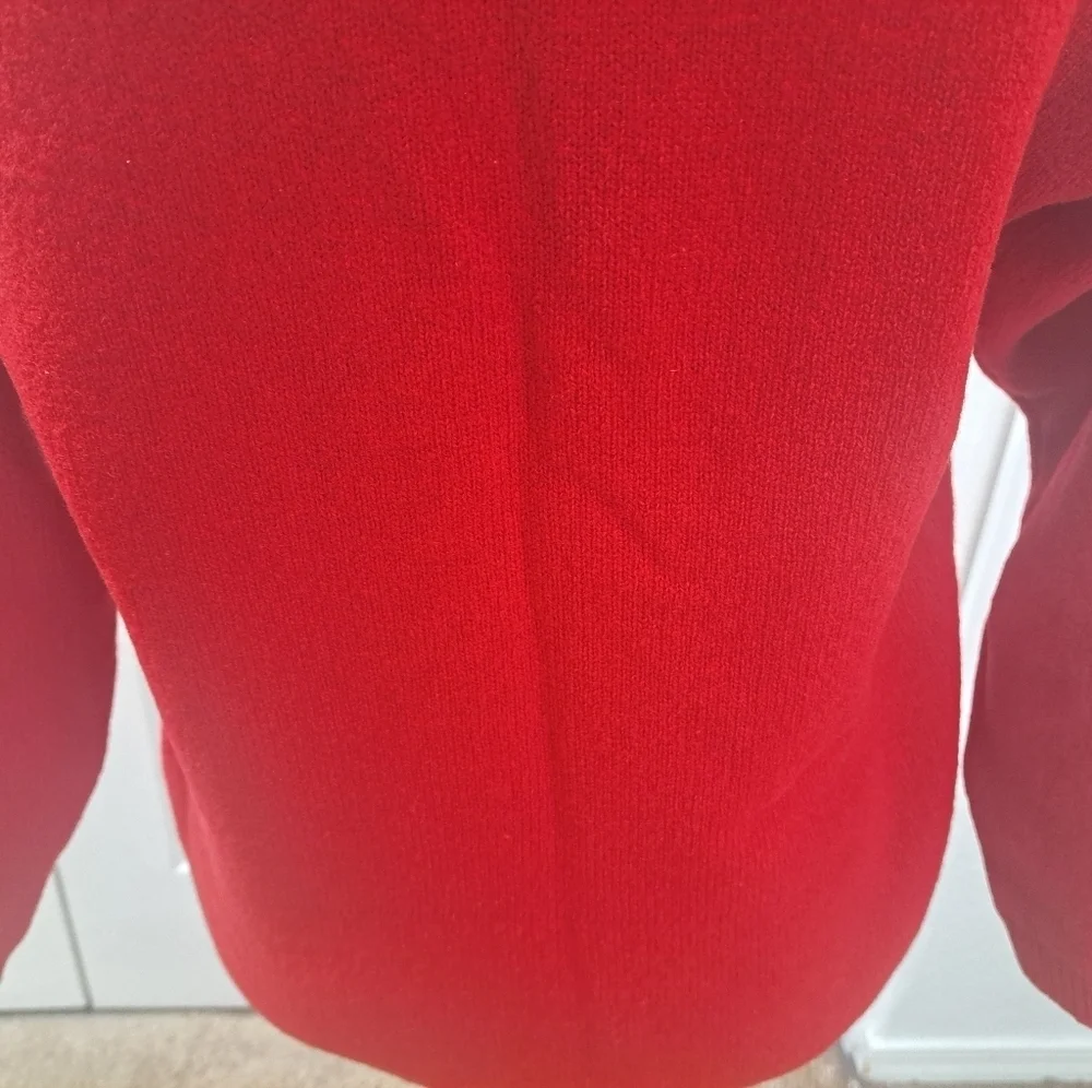 Parker of Vienna 100% Lambswool Red Cardigan
